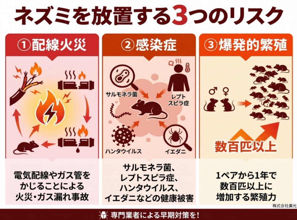 ネズミを放置する3つのリスク
