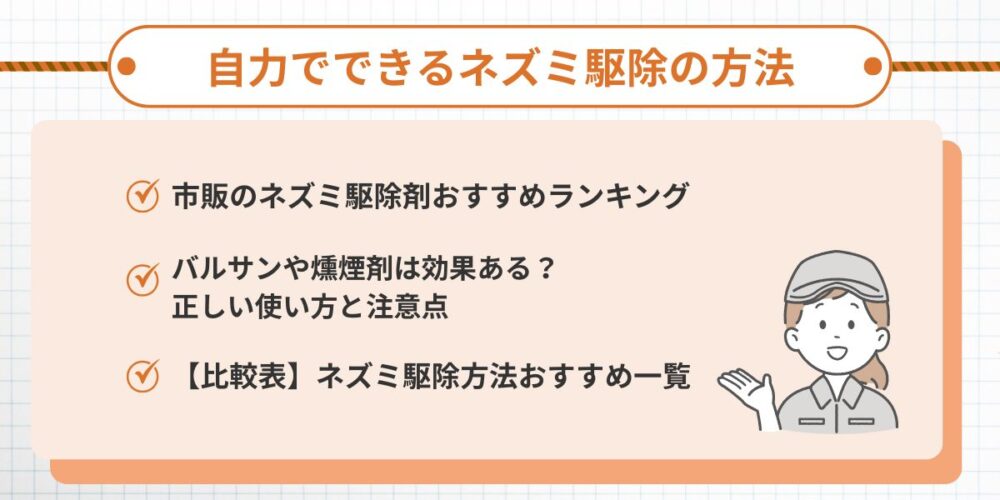 自力でできるネズミ駆除の方法
