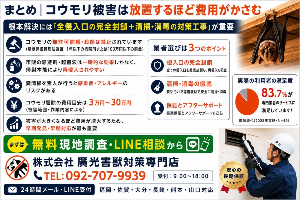 コウモリ駆除 まとめ