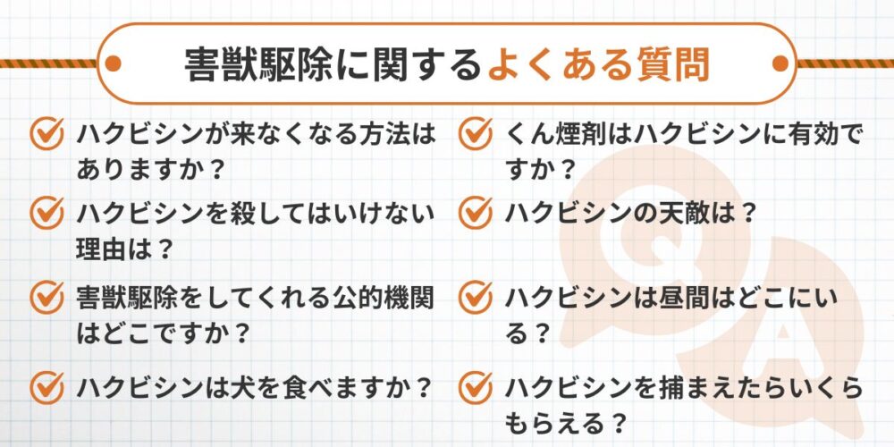 福岡ハクビシン　よくある質問