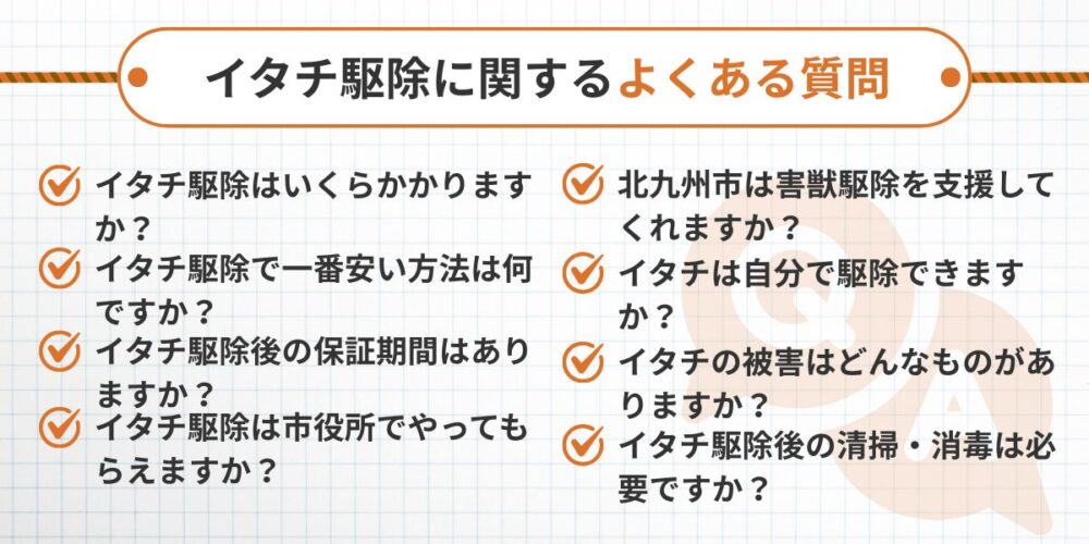 イタチ駆除に関するよくある質問と回答