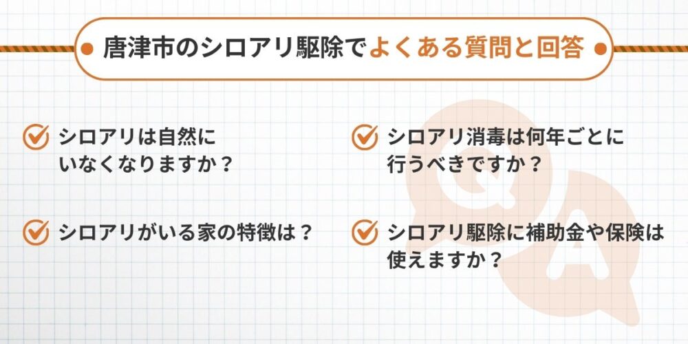 唐津市のシロアリ駆除でよくある質問と回答