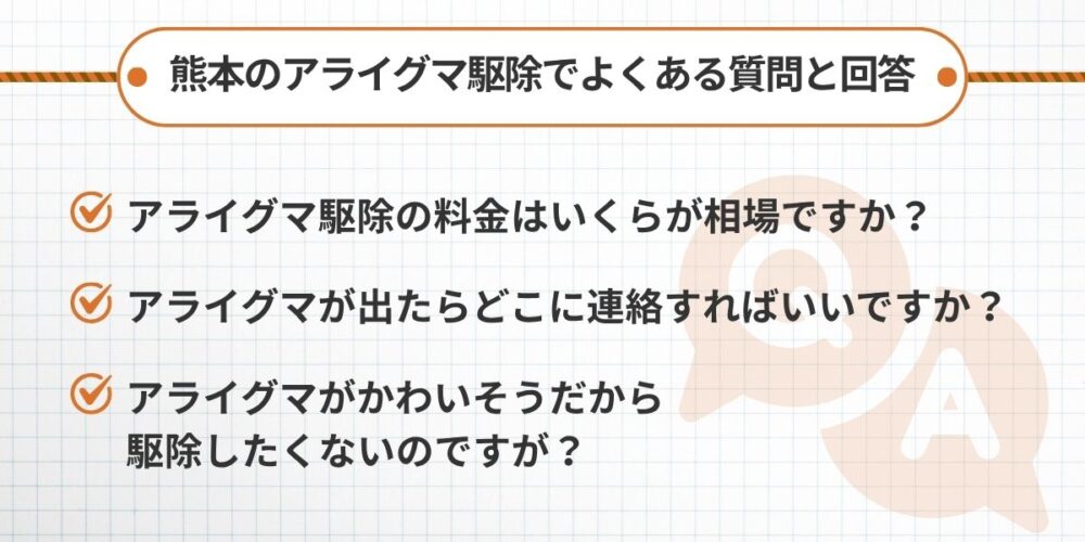 熊本のアライグマ駆除でよくある質問と回答