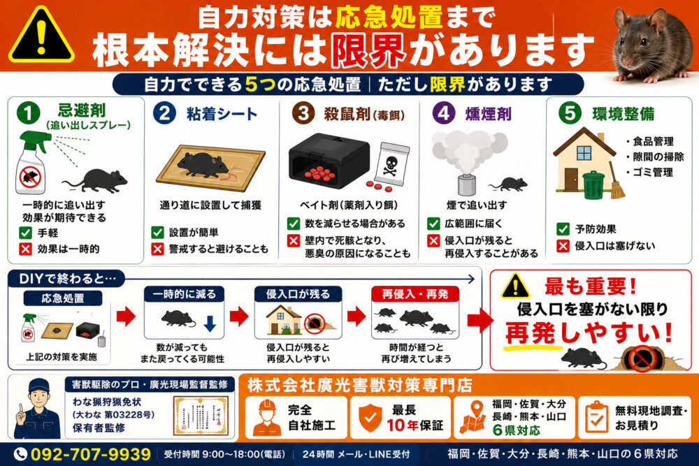自力でできる5つの応急処置｜ただし限界があります