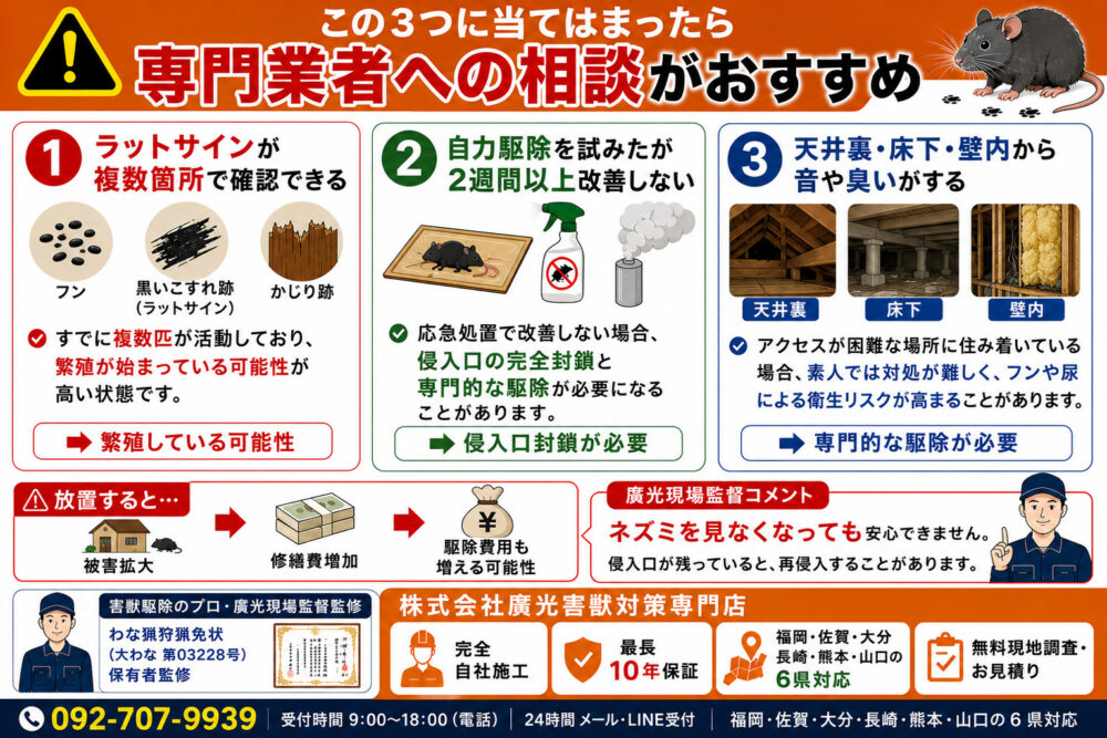 業者に依頼すべき3つの判断基準