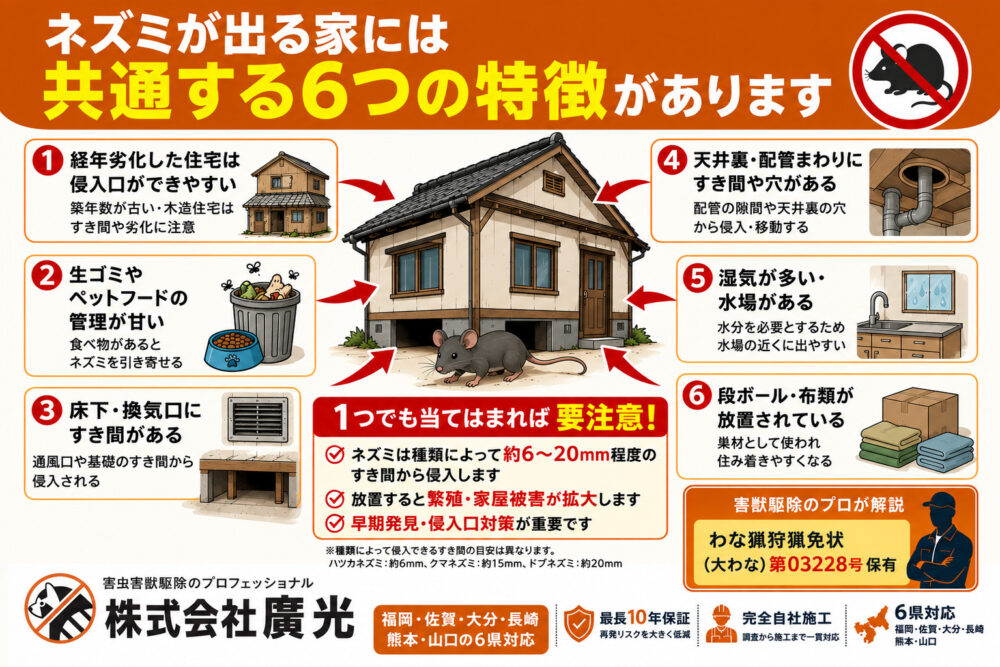 ネズミが出る家の特徴6選｜あなたの家は大丈夫？侵入経路と駆除対策