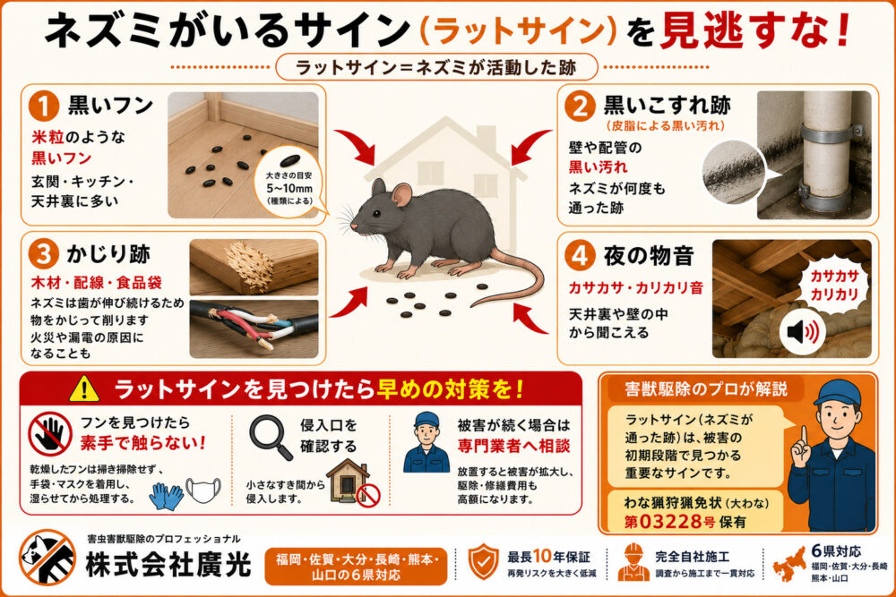 ネズミがいるサイン（ラットサイン）を見逃すな