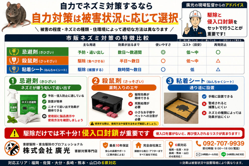 自力でできるネズミ駆除の方法