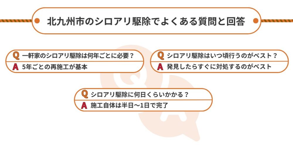 北九州市のシロアリ駆除でよくある質問と回答