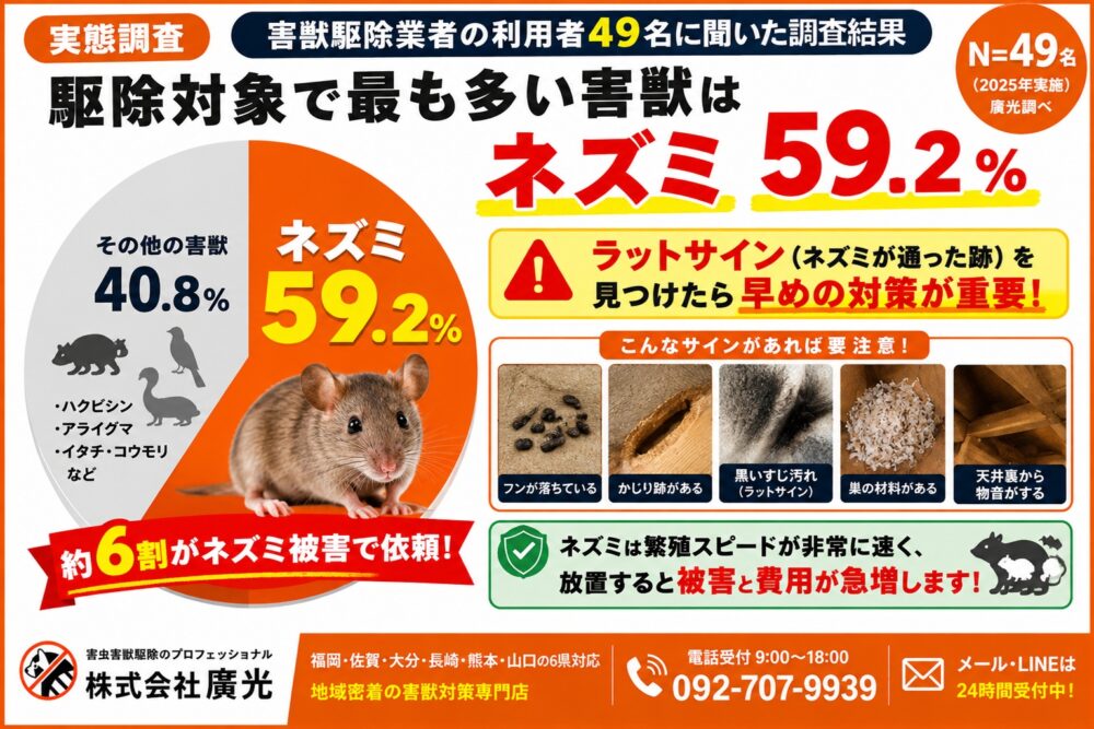 害獣駆除業者の利用者49名に聞いた実態調査