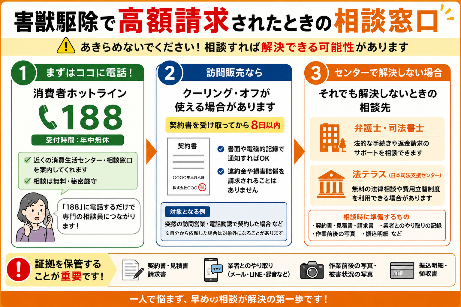 害獣駆除で高額請求されたときの相談窓口
