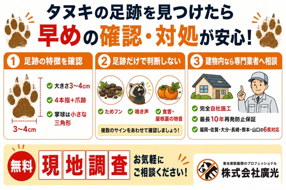 まとめ|足跡を見つけたら早めに確認と対処を