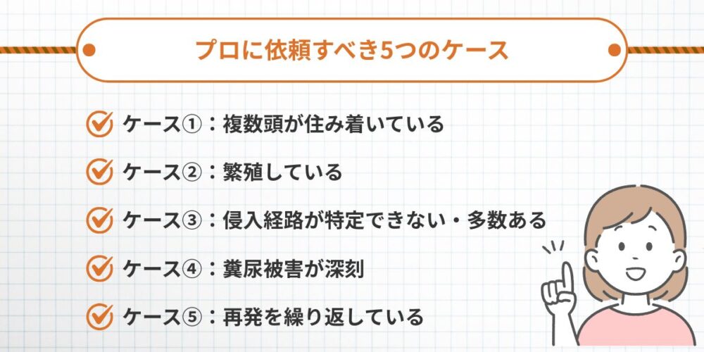プロに依頼づべき5つのケース