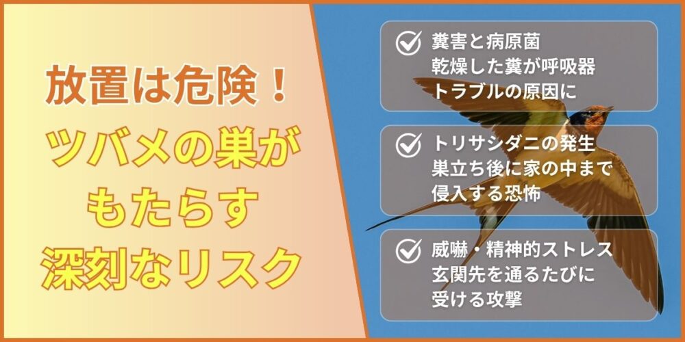 放置は危険！ツバメの巣がもたらす深刻なリスク