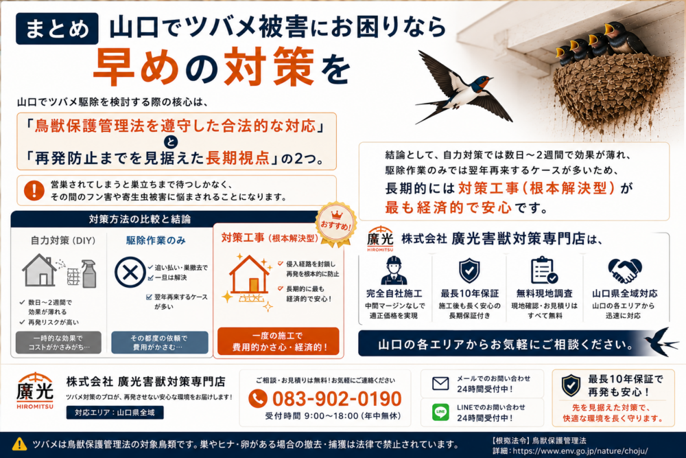まとめ　山口ツバメ駆除