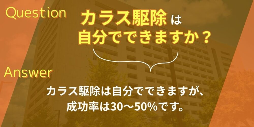 カラス駆除は自分でできますか？