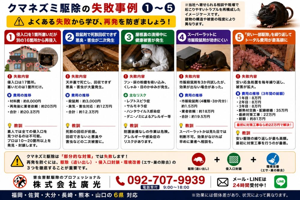クマネズミの自力駆除が失敗する理由