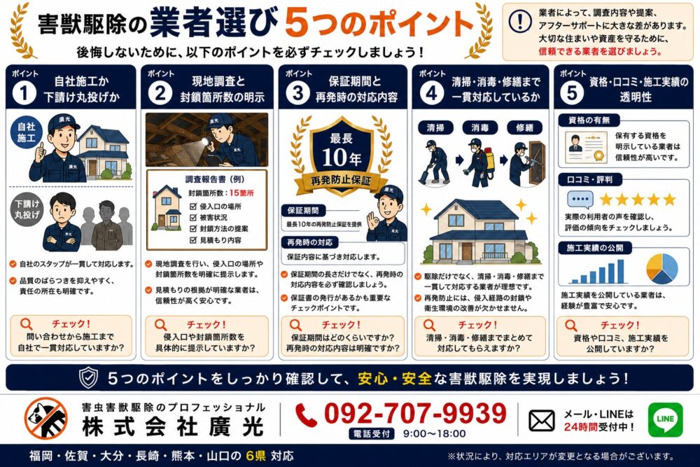クマネズミ駆除業者の選び方