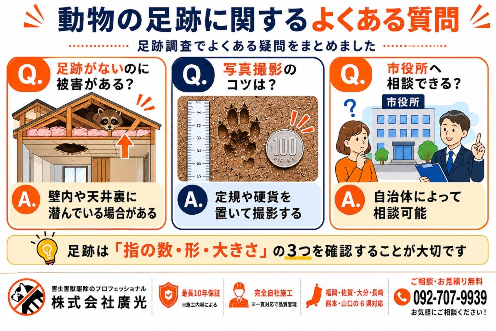 動物の足跡に関するよくある質問