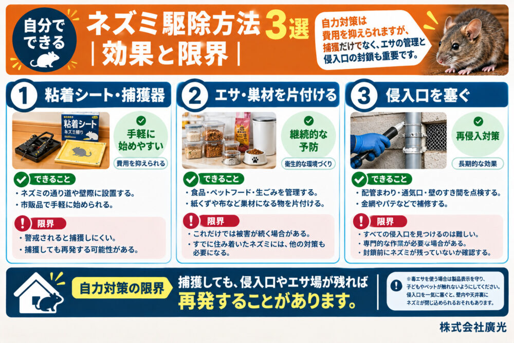 自分でできるネズミ駆除方法3選｜費用対効果と限界