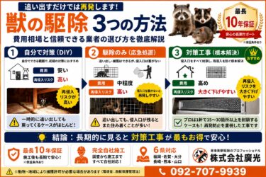 獣の駆除3つの方法