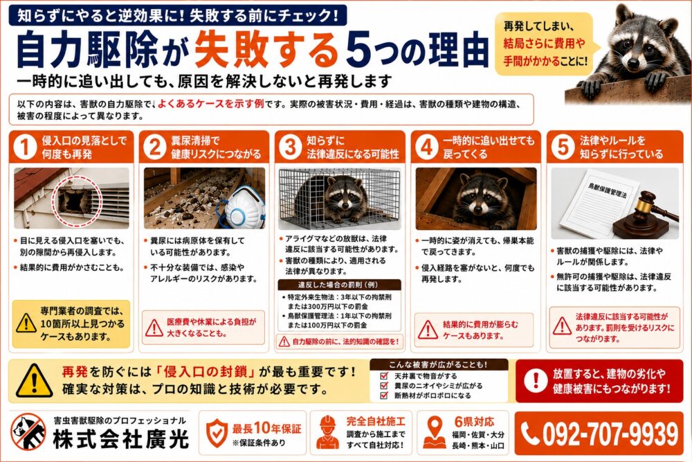 獣の駆除を自力でやると失敗する理由と実例