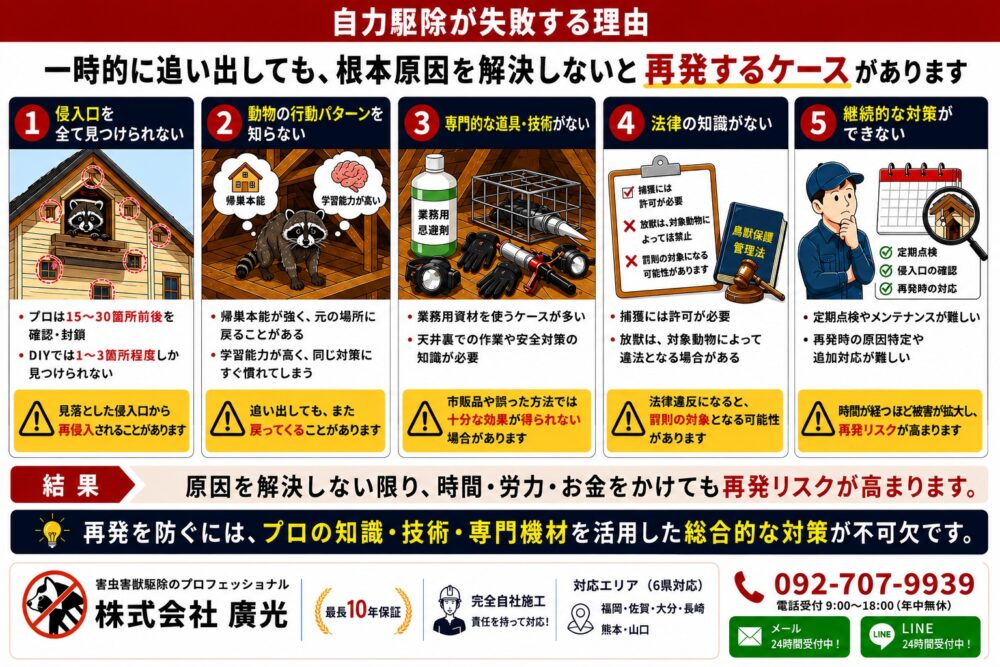 自力駆除が失敗する理由